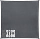 Abbey camp schaduwdoek - pes - 4 x 4 m - grijs - zonnedoek - rvs ringen - sunshade