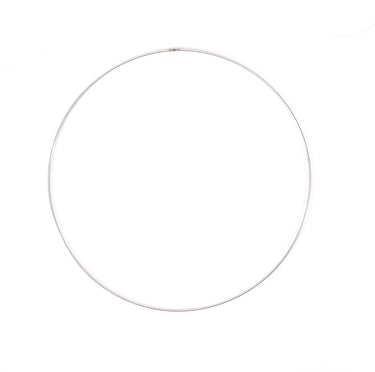 Creativ company metalen draad ring 30 cm knutselmateriaal wit.