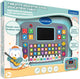 Lexibook abc tweetalige educatieve tablet met touchpaneel en led-display ter illustratie van spelinteracties in het engels en frans