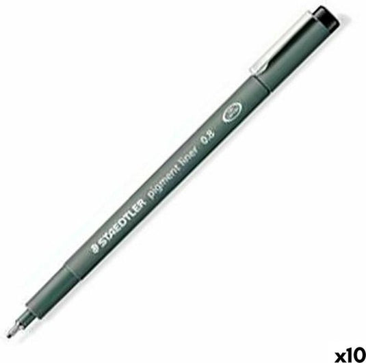 Staedtler - artist series - pigment liner - fineliner - zwart - 0.05 mm - 10 stuks