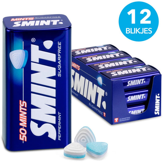 Smint xl tin peppermint (12x 50 stuks)