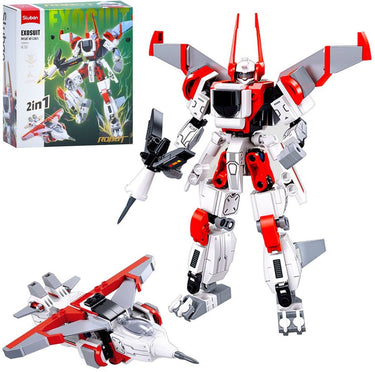 Sluban exosuit robot straaljager bouwspeelgoed 2in1 actiefiguur – constructiespeelgoed – bouwset met 234 bouwstenen – m38‑b1281 – vanaf 6 jaar