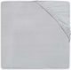 Jollein - baby hoeslaken peuterbed jersey (soft grey) - katoen - hoeslaken peuter, hoeslaken juniorbed - 70x140 75x150cm