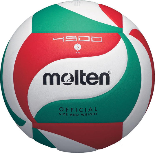 Molten v5m4500 volleybal - rood groen | maat: 5