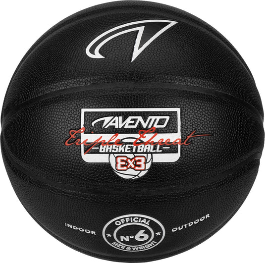 Avento basketbal maat 6 - triple threat - zwart wit