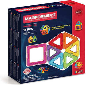 Magformers basic set- bouwset 14 stuks- magnetisch speelgoed- speelgoed 3,4,5,6,7 jaar jongens en meisjes– montessori speelgoed- educatief speelgoed- constructie speelgoed