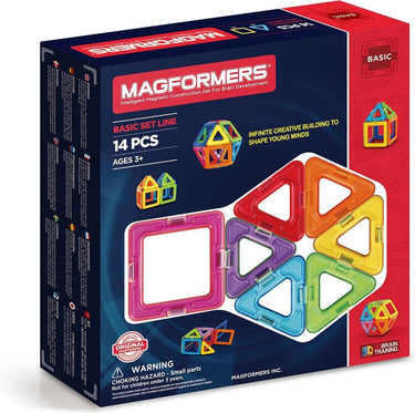 Magformers basic set- bouwset 14 stuks- magnetisch speelgoed- speelgoed 3,4,5,6,7 jaar jongens en meisjes– montessori speelgoed- educatief speelgoed- constructie speelgoed