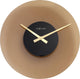 Nextime float – stille wandklok – 40 cm – glas – mat bruin