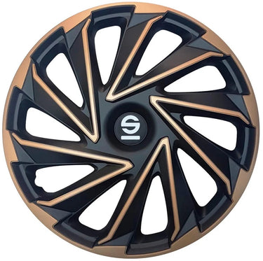 Sparco wieldoppen varese 14 inch goud zwart - 4 stuks