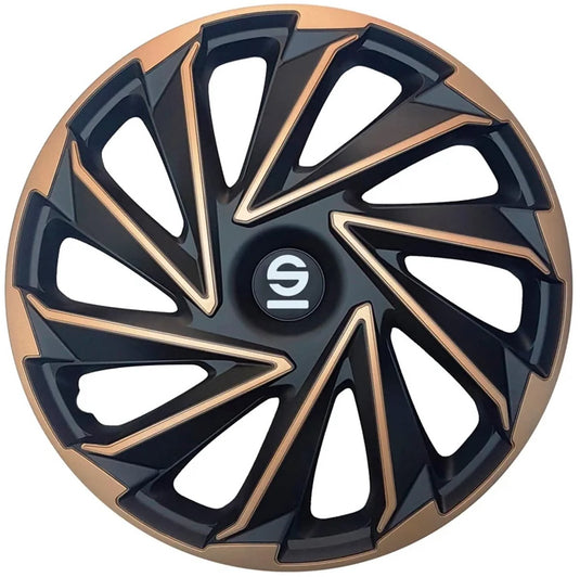 Sparco wieldoppen varese 14 inch goud zwart - 4 stuks