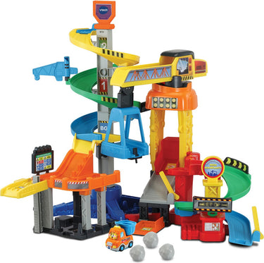 Vtech toet toet auto's mega bouwplaats speelset - met speelgoed auto - educatief en interactief baby speelgoed - cadeau - vanaf 1 tot 5 jaar
