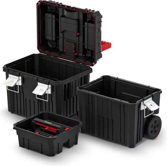 Kistenberg - mobile gereedschapskoffer sorteerdoos op wielen - 450 x 360 x 640 mm
