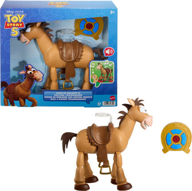Mattel disney en pixar toy story 5 giddy-up bullebeest rc - met afstandsbediening en geluiden - schaal van 30,5 cm
