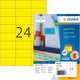 Merkloos sans marque herma printeretiketten labels yellow 70x37 superprint 2400 pcs.