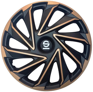 Sparco wieldoppen varese 14 inch goud zwart - 4 stuks