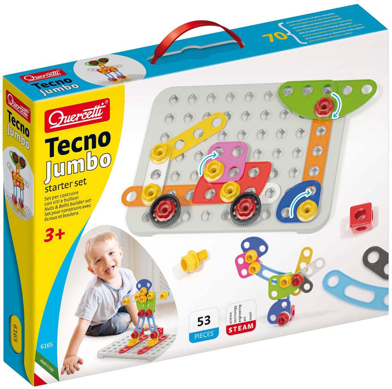 Afbeelding laden in galerijviewer, Quercetti tecno jumbo starter set, 52dlg
