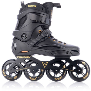 Tempish viber l.e. 90 skeelers volwassenen - 4x90mm wielen - fitness speed inline skates - zwart goud - maat 42