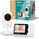 Alecto dvm64 - babyfoon met camera en 2,4 inch kleurenscherm, terugspreekfunctie en temperatuurweergave - wit