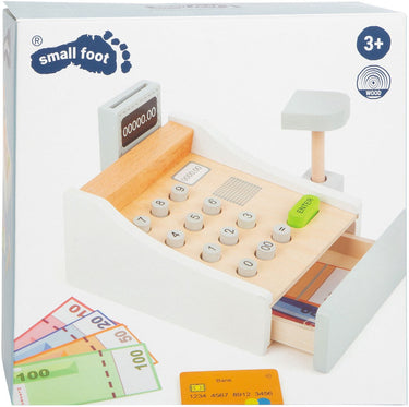 Small foot - houten speelgoedkassa met accessoires, 15dlg.