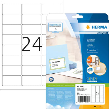 Herma 4500 adreslabels wit