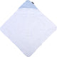 Childhome flower collection - wikkeldeken - 75x75 cm - wit blauw