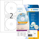 Merkloos sans marque herma 5115 cd dvd etiket 116mm wit - 50 etiketten