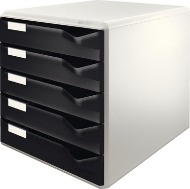 Leitz ladenblok met 5 laden - wit zwart