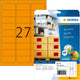Merkloos sans marque huismerk herma 5141 universele etiket 63,5x29,6mm oranje - 540 etiketten