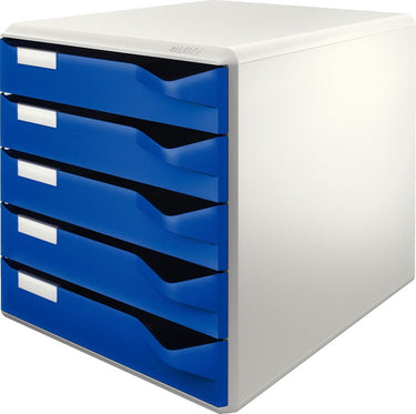 Leitz ladenblok met 5 laden - wit blauw