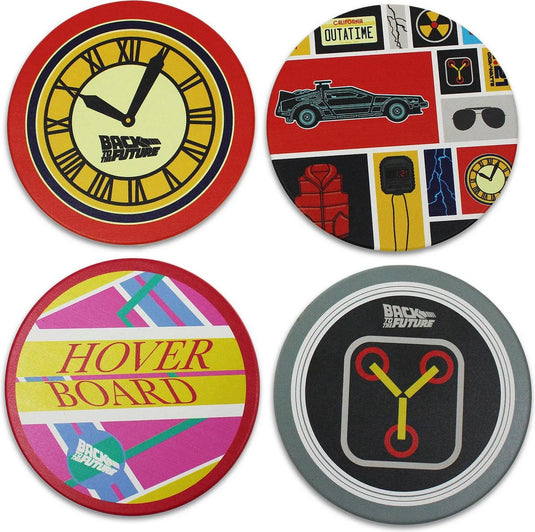 Half moon bay back to the future - set van 4 keramische onderzetters