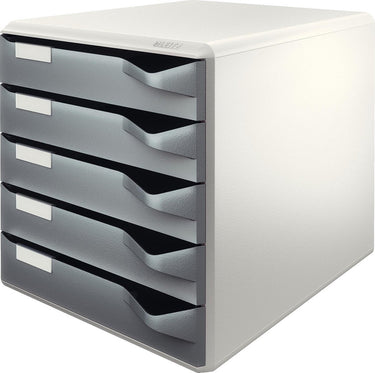 Leitz ladenblok met 5 laden - wit donkergrijs