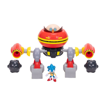 Jakks sonic - riesen eggman robot battle spielset 23 cm met 6 cm sonic figur