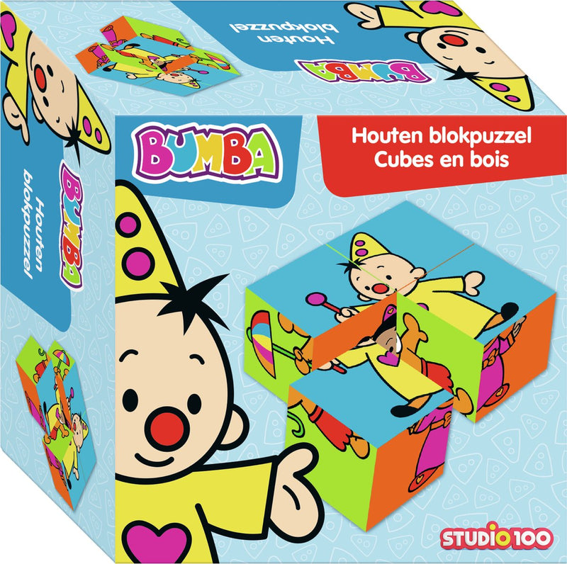 Load image into Gallery viewer, Bumba puzzel - houten kleurrijke blokpuzzel met 4 blokken
