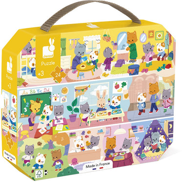 Janod - puzzel - dagelijkse routine - 24 stukjes