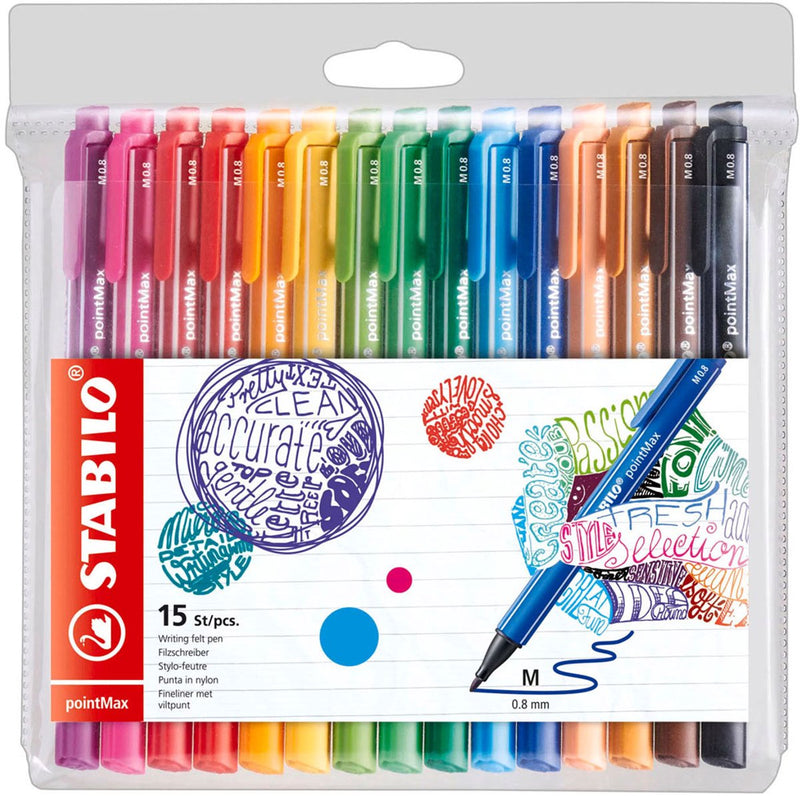 Afbeelding laden in galerijviewer, Stabilo pointmax fineliners - 15dlg.
