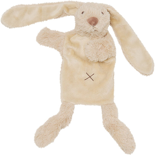 Happy horse konijn richie handpop knuffel - beige - baby cadeau