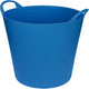 Talen tools - flexibele kuip - met hendels - kunststof - 38 liter - lichtblauw