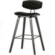 Woood senn barstoel - velvet stof - zwart - 91x42x48 cm