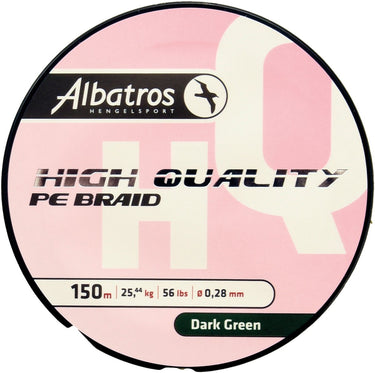 Albatros - high quality braid - vislijn 0,13mm - 150mtr - dark green
