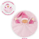 Corolle knuffeldoek roze - tidoudou babydoekje 17cm voor baby's.