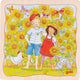 Goki puzzel - zonnebloemveld - 35 stukjes - 3 lagen - 20x20x1,1cm - hout - 3 jaar