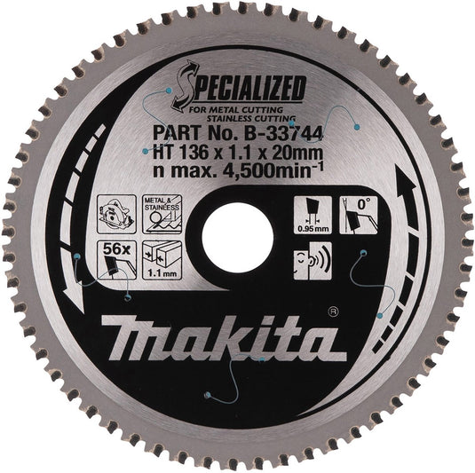 Makita specialized zaagblad 136x20x56z - b-33744