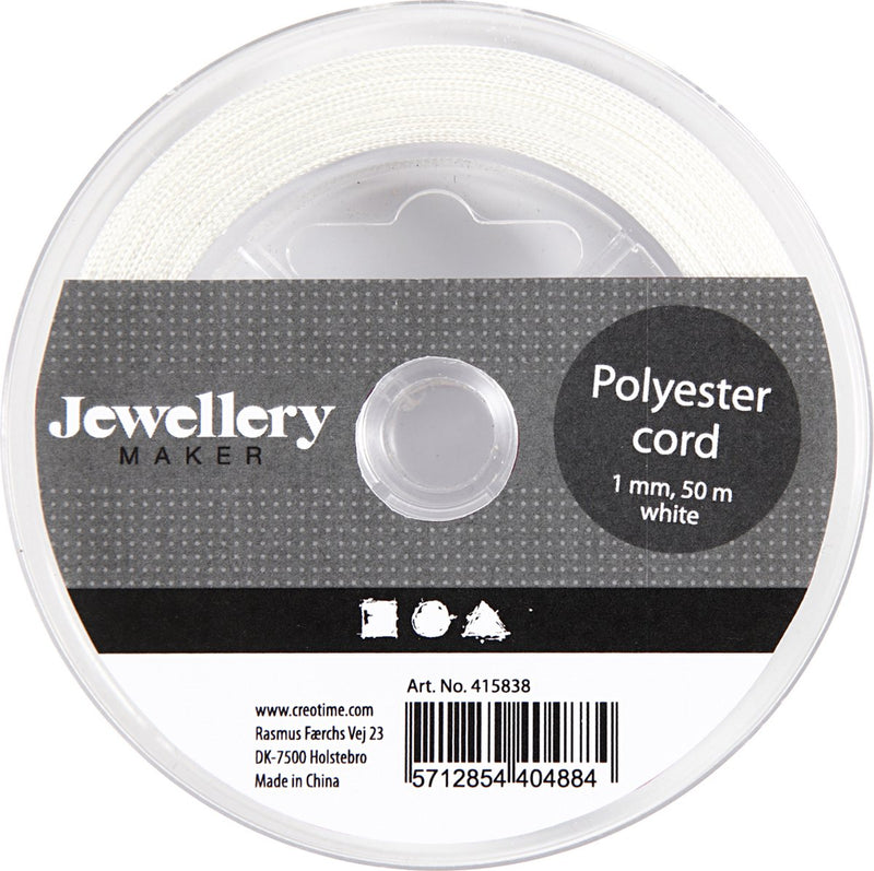 Load image into Gallery viewer, Creativ company polyester koord wit, 50m
