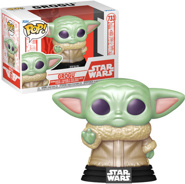 Funko pop star wars: holiday - mandalorian - grogu pop #733