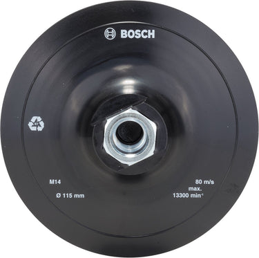 Bosch rubberen schuurblad voor haakse slijpers - haaklus bevestigingssysteem - 115 mm