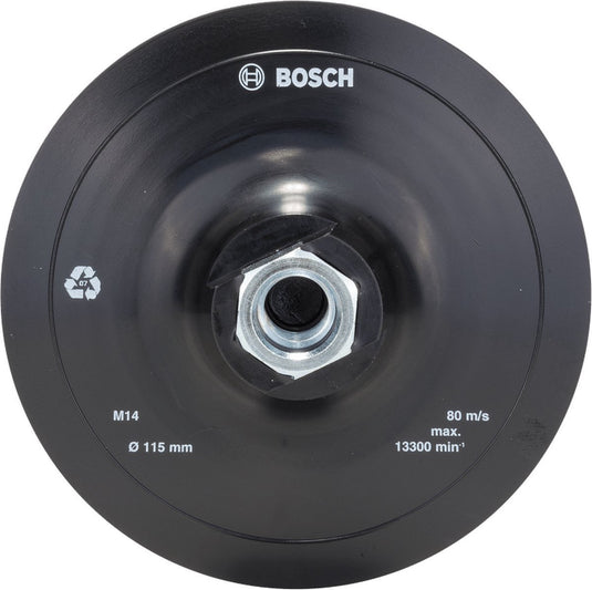 Bosch rubberen schuurblad voor haakse slijpers - haaklus bevestigingssysteem - 115 mm