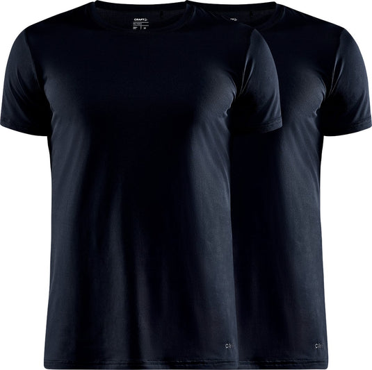Craft core dry tee multi 2-pack m heren thermoshirt - zwart