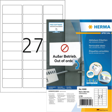 Herma 10300 printeretiket wit zelfklevend printerlabel