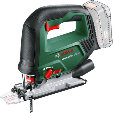 Bosch advancedsaw 18v-140 - accudecoupeerzaag - inclusief 3x zaagblad (t144d) - cut control - beschermingsschoen - stofkap - anti-splinterplaat - exclusief lader en 18 v li-ion accu