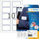 Herma special - selbstklebende, abziehbare namensschildetiketten aus kunstseide - white with blue border - 80 x 50 mm 2